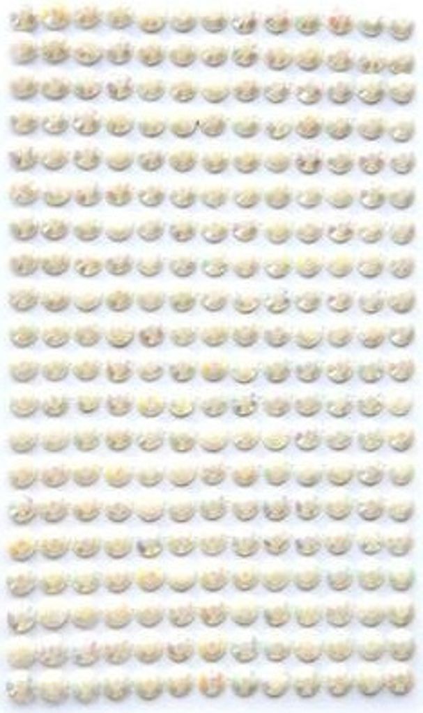 Selbstklebende Kristalle 6mm 260Stück Opalescent Cream