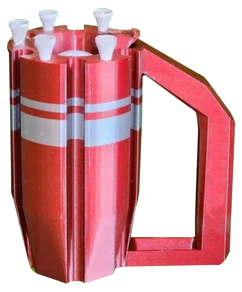 3D-gedruckter Golfschlägerträger mit Teeballhalter für bis zu 6 Golfschläger, zylindrischer Halter, Organizer, Stützständer, Golfzubehör