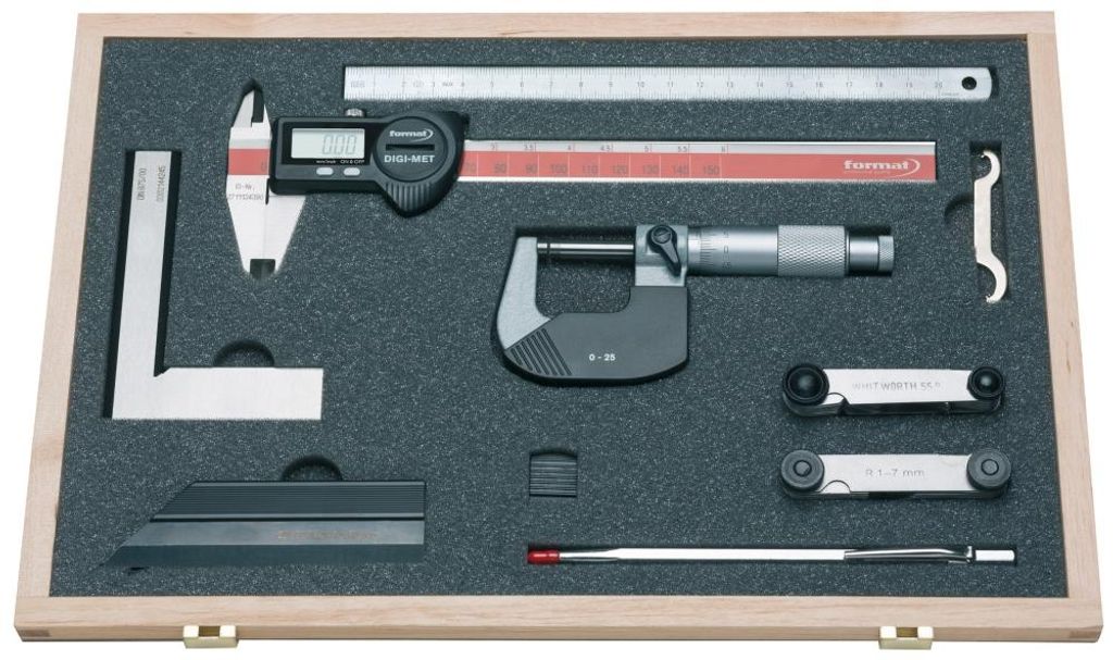 FORMAT Messzeugsatz 8-t. mit TaMS IP67, Ausführung:digital, Tiefenmaß Ø 1,5 mm
