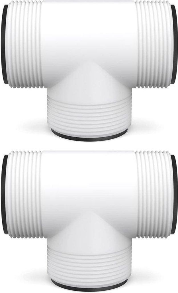 2 Stuks 1,5 Zoll Schwimmbecken-Sprinkler T-Connector – Ersatz geeignet für Intex & Coleman – Kompatibel mit Filterpumpe, Chlor-/Salzsystem