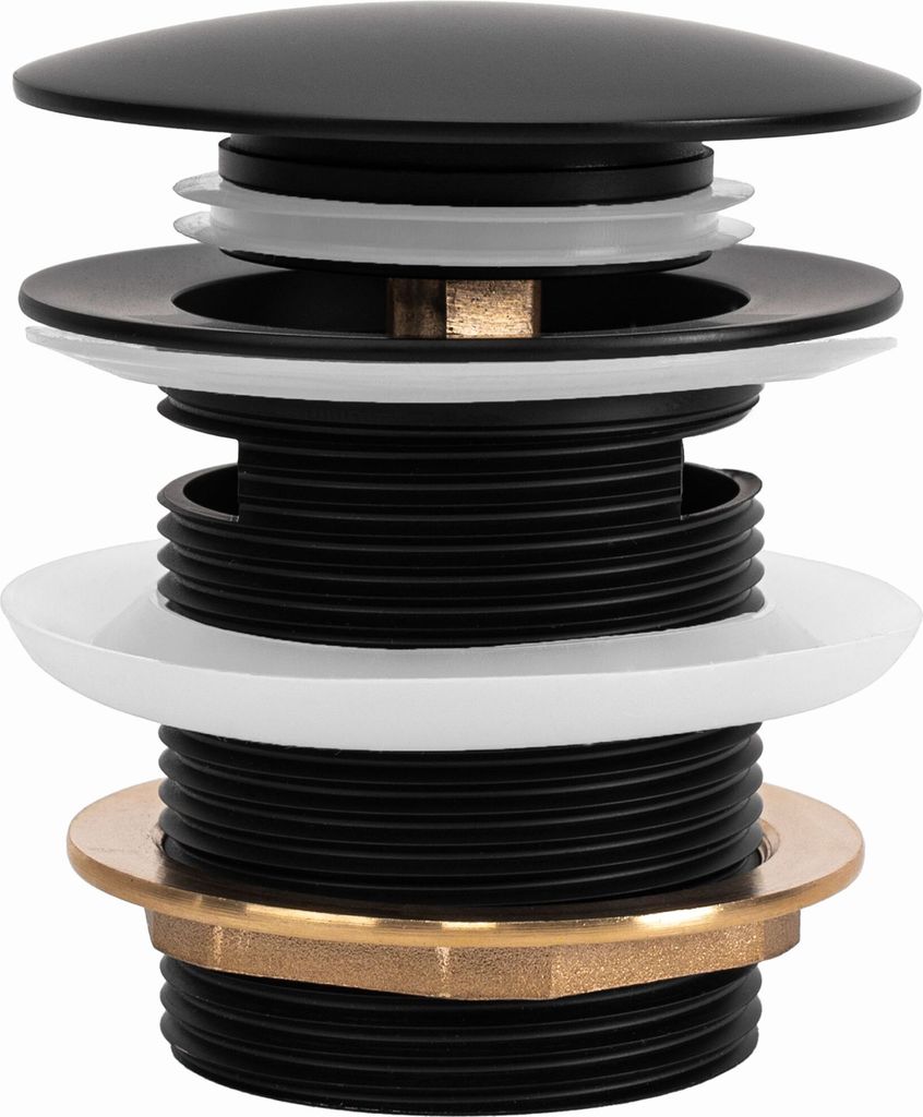 Rea Badewannenstöpsel Klik-Klak Black 6cm Produktbild 