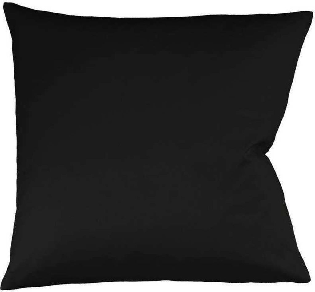 Fleuresse Mako-Satin-Kissenbezug uni colours schwarz 941