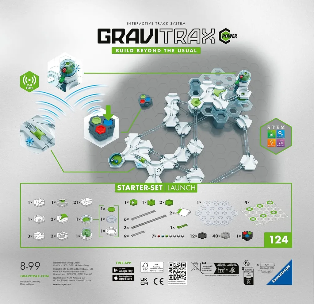 Kit de démarrage GraviTrax Power Launch - Circuit à billes électronique - 4
