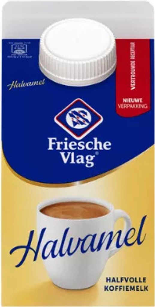 Friesche Vlag - Kaffeemilch Friesche Vlag Halvamel 455ml | PAK A 455 Milliliter | 18 Stücke