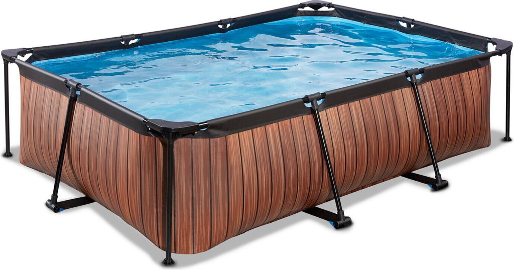 Piscina fuori terra EXIT Wood 220x150x65 cm, con pompa di Immagine del prodotto 