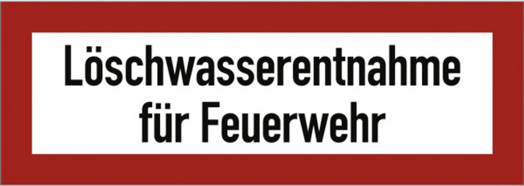 Dreifke Aufkleber Löschwasserentnahme für Feuerwehr, Folie, 210x74 mm