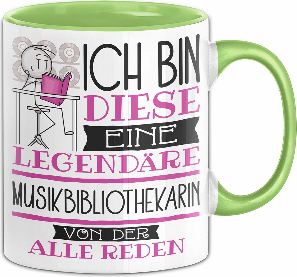 Musikbibliothekarin Tasse Geschenk Ich Bin Diese Eine Legendäre Musikbibliothekarin Von Der Alle Reden Geschenkidee Geburtstag Weihnachten (Grün)