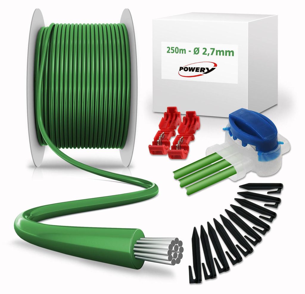 Reparatur-Set mit 250m Begrenzungskabel 2,7mm, 300 Haken, Produktbild 