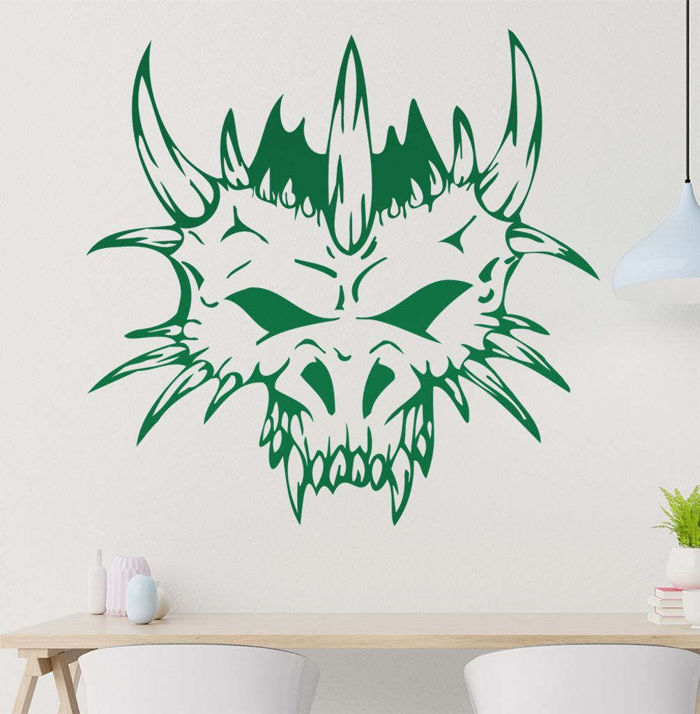 Skelettkönig Wandtattoo in 6 Größen - Wandaufkleber Wall Sticker - Dekoration, Küche, Wohnzimmer, Schlafzimmer, Badezimmer