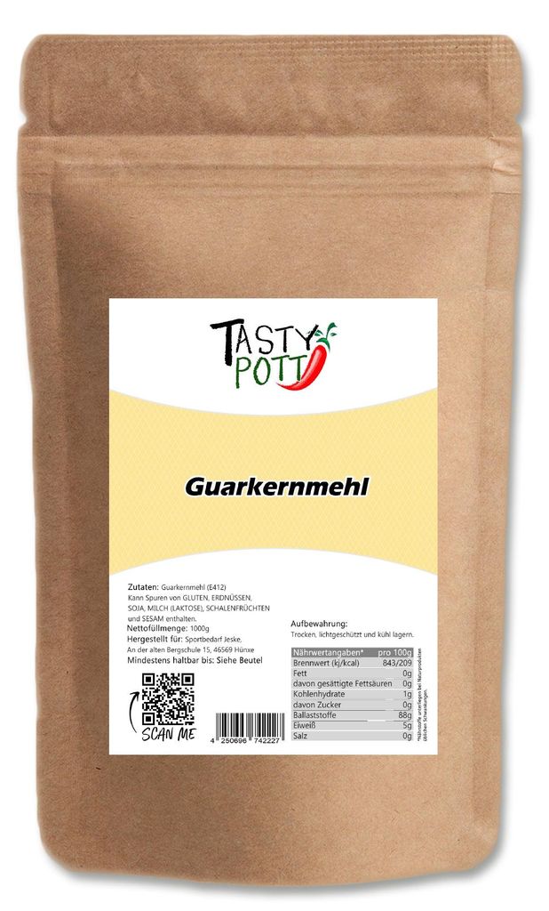 Tasty Pott Guarkernmehl ab 1kg - 1 Beutel Produktbild 