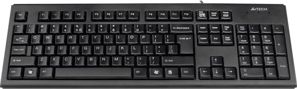 A4Tech KR-83 Tastatur PS/2 Türkisch Schwarz Produktbild 