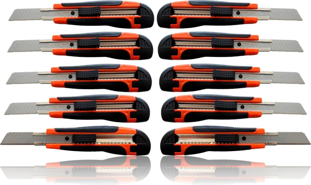 10er Set Cuttermesser 18mm Klingenbreite | scharfe Produktbild 
