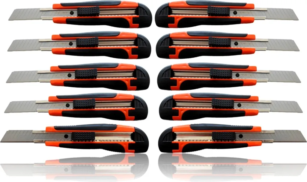 Stock 10 Coltelli Professionali per Cartone | Lame 18mm per Magazzino