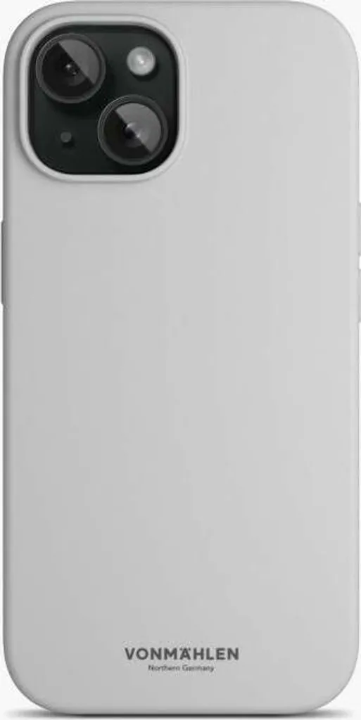 Protection iPhone 15 Gris clair en silicone écologique Vonmählen