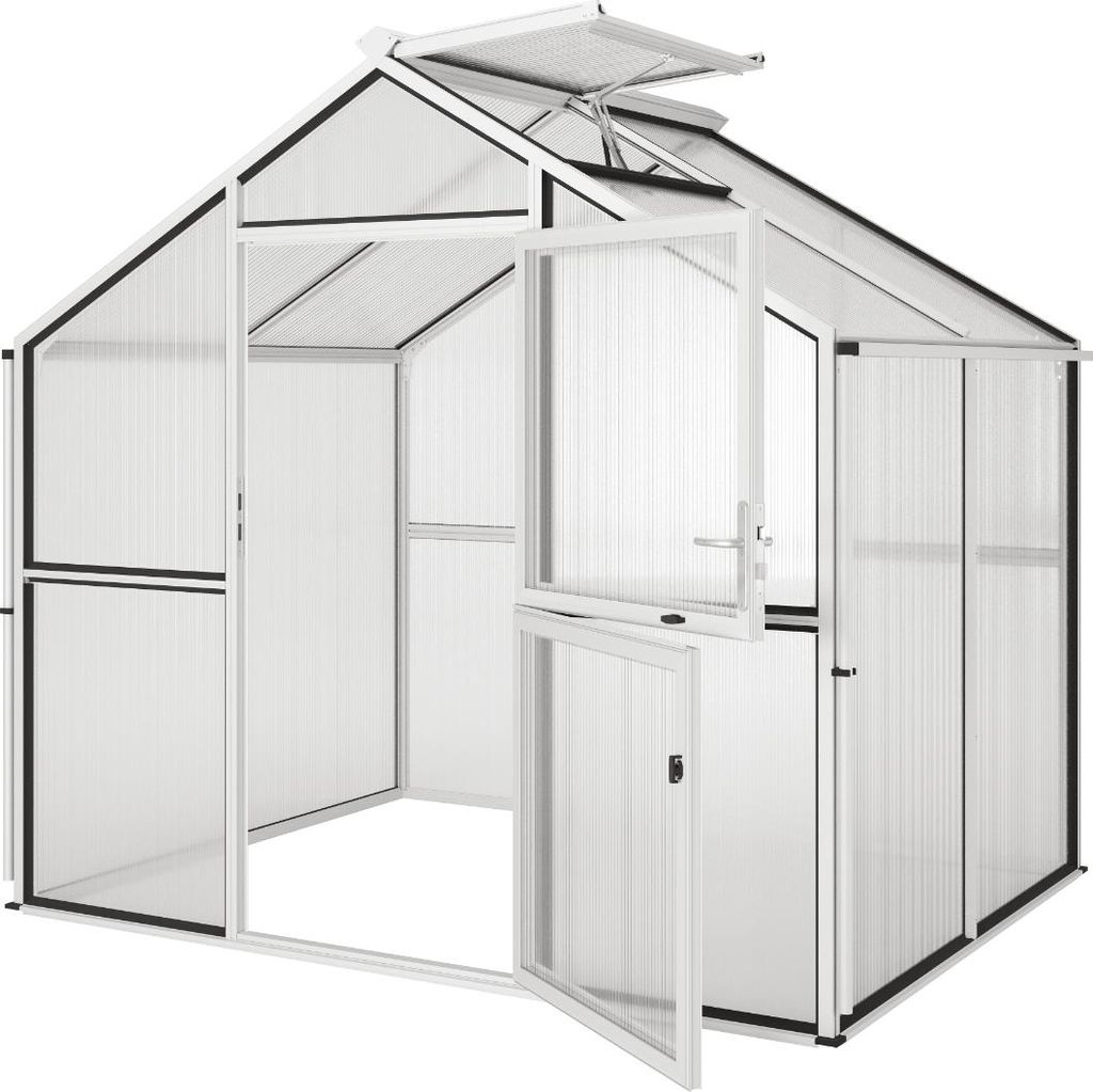 KGT Gewächshaus "Novum II" pressblank 5,7 m² 10 mm HKP