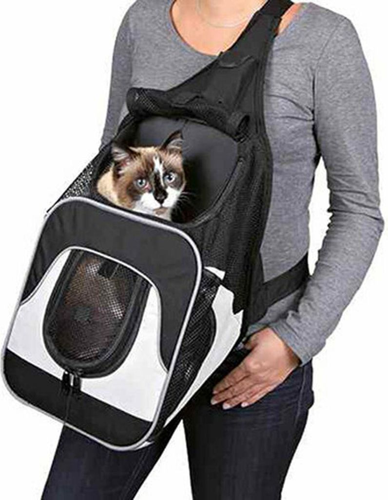 Rucksack für Haustiere Trixie Savina Schwarz Grau 30 × 33 × 26 CM