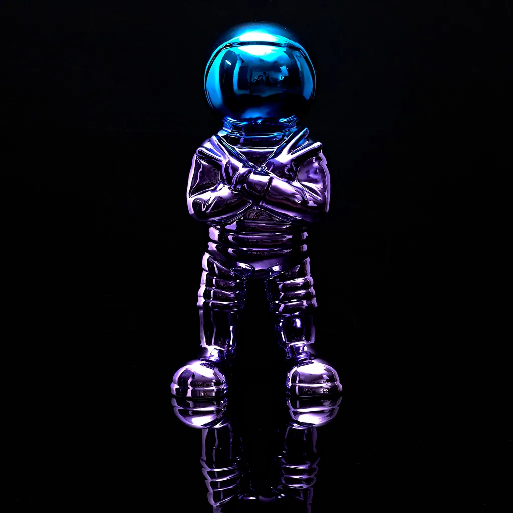 Astronaute Electroplate H33cm - Statuette Décorative Design Argentée - 4