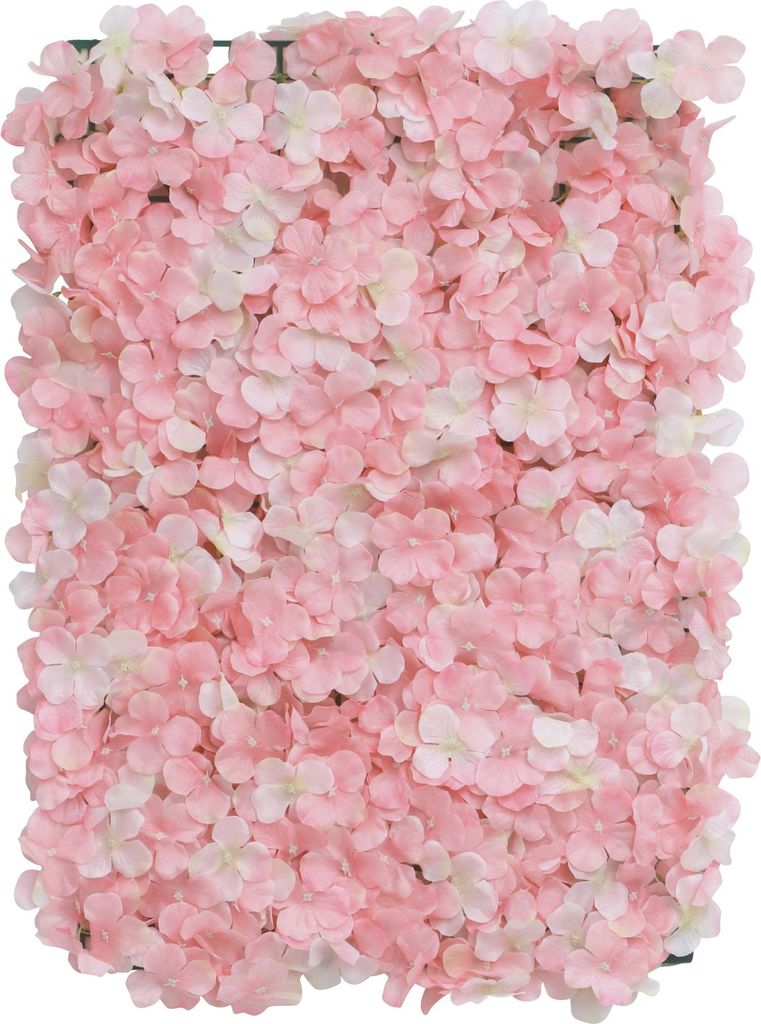 Blumenpaneel rosa Hortensien 60 x 40 cm Wand-Deko Hochzeit Geburtstag