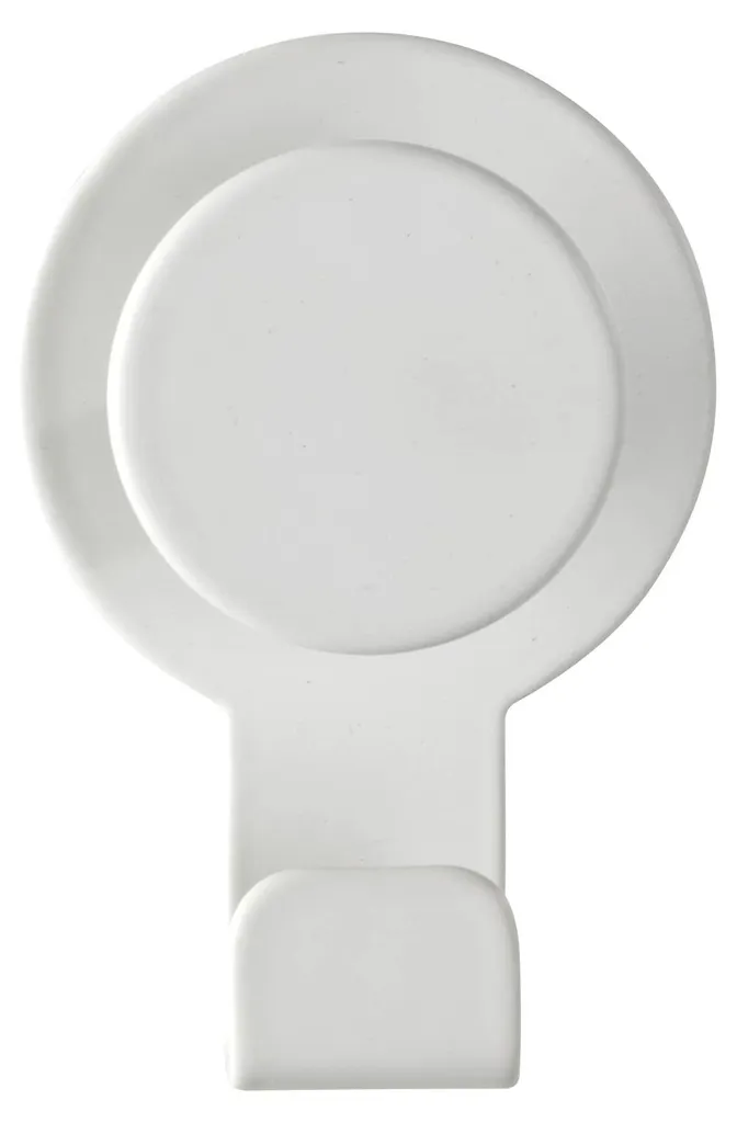 Crochet adhésif pour cuisine et salle de bain Blanda blanc mat sans trou