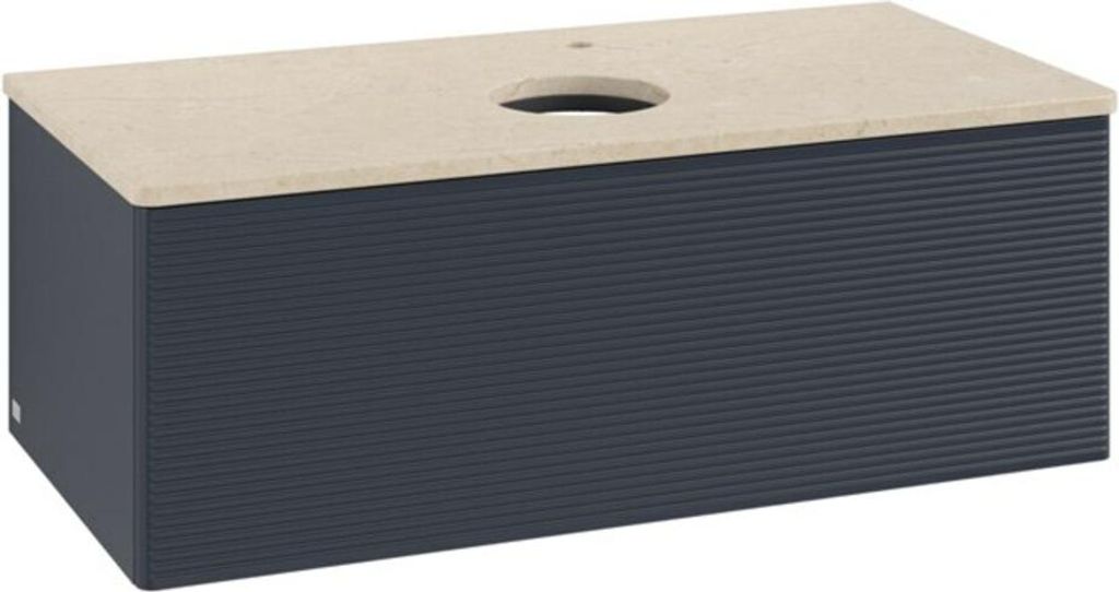 V&B Waschtischunterschrank mit Frontstruktur, mit Beleuchtung Antao 100x36x50cm, HL, WBP botti., md b m Lac