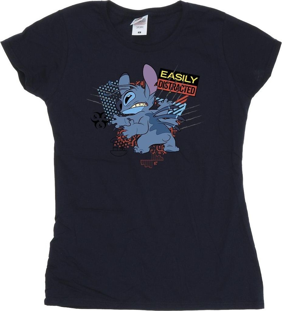 Disney - "Easily Distracted" T-Shirt für Damen BI25485 (L) (Marineblau)