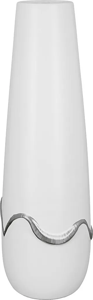 Vase haut en céramique blanche Carino 49 cm - Finition luxe Gilde 32457