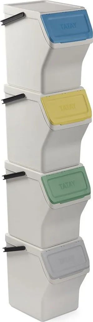 Bac de recyclage transparent 20L empilable Tatay ultra résistant