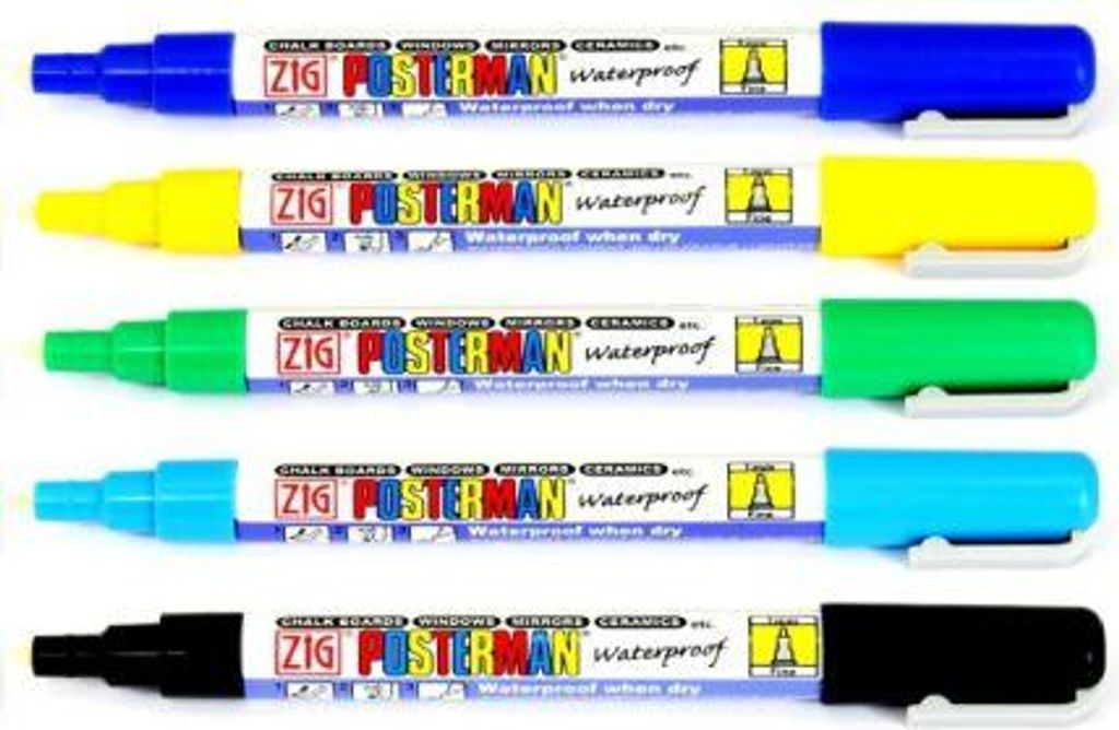 Posterman - Kreidemarker PMA-20 schmale Spitze 1 mm gelb
