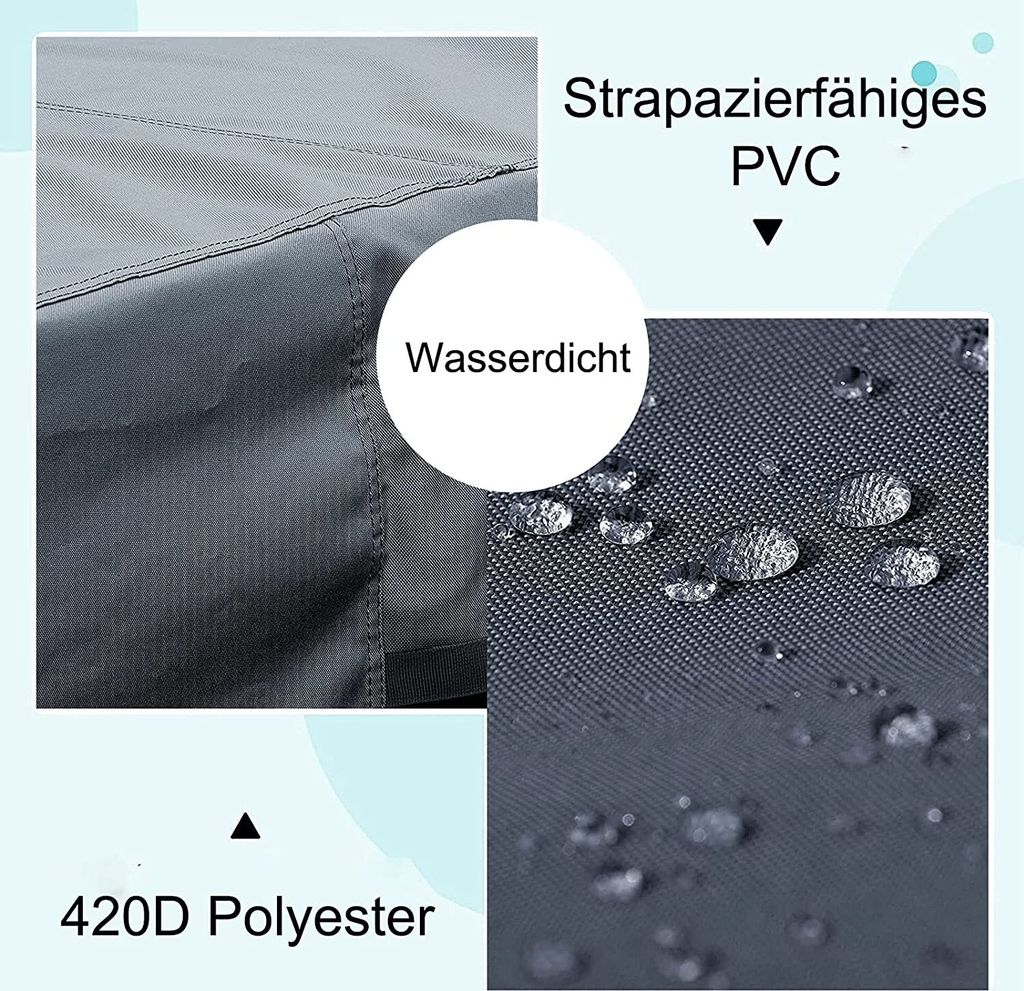 Climecare Abdeckung Whirlpools, Quadrat Allwetter Garten Produktbild 3