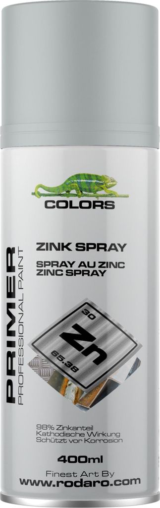 COLORS Zinkspray Sprühlack grau - 400ml Spraydose