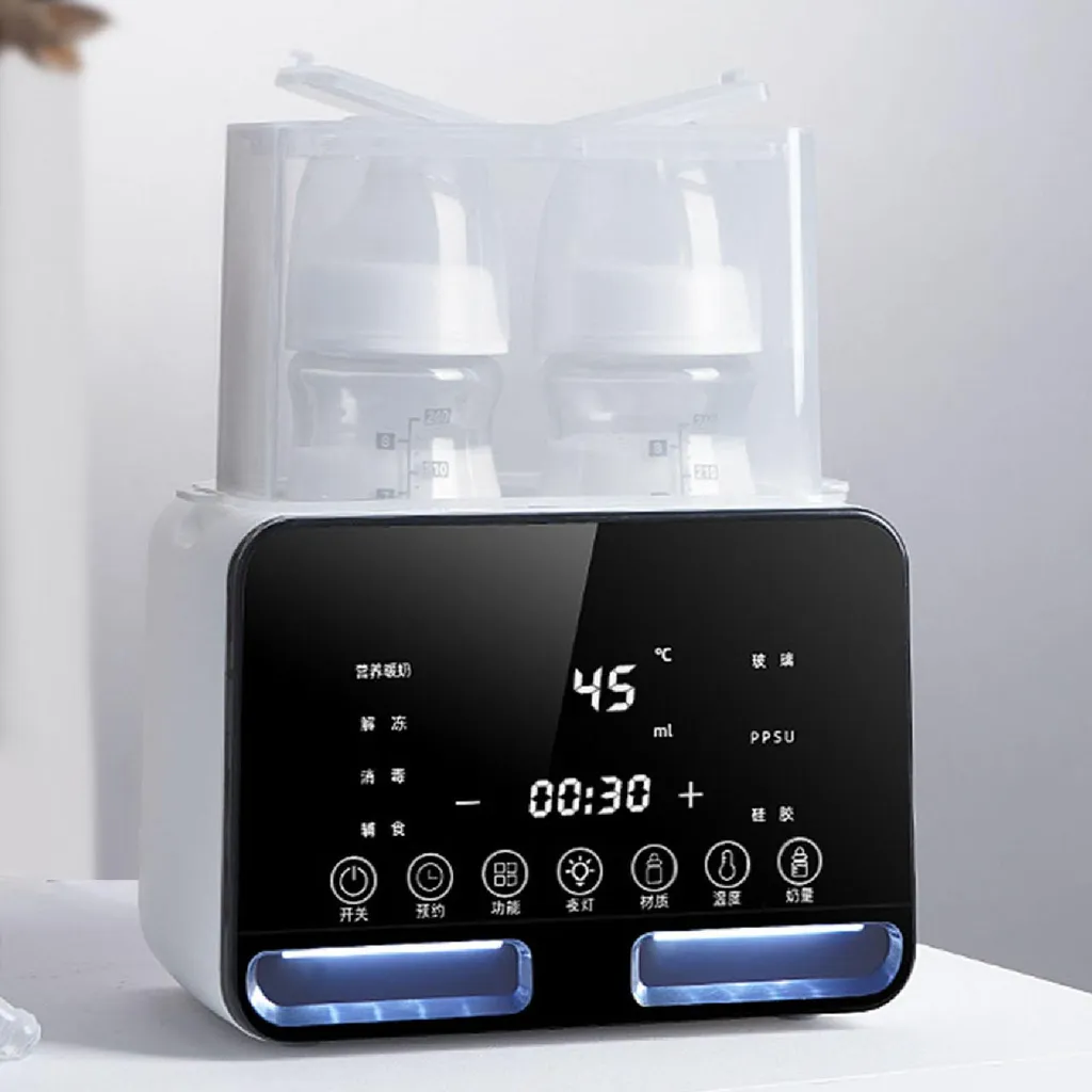 Chauffe-biberon double 200W multifonction 9-en-1 avec affichage LED - 11