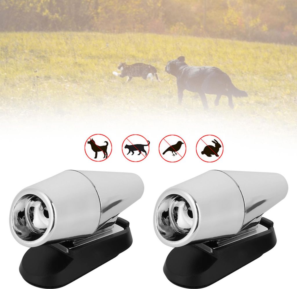 2Pcs Automotive Auto Hirsch Schlange Alert Sound Alarm Ultraschall Wind Power Animal Repeller (silber)