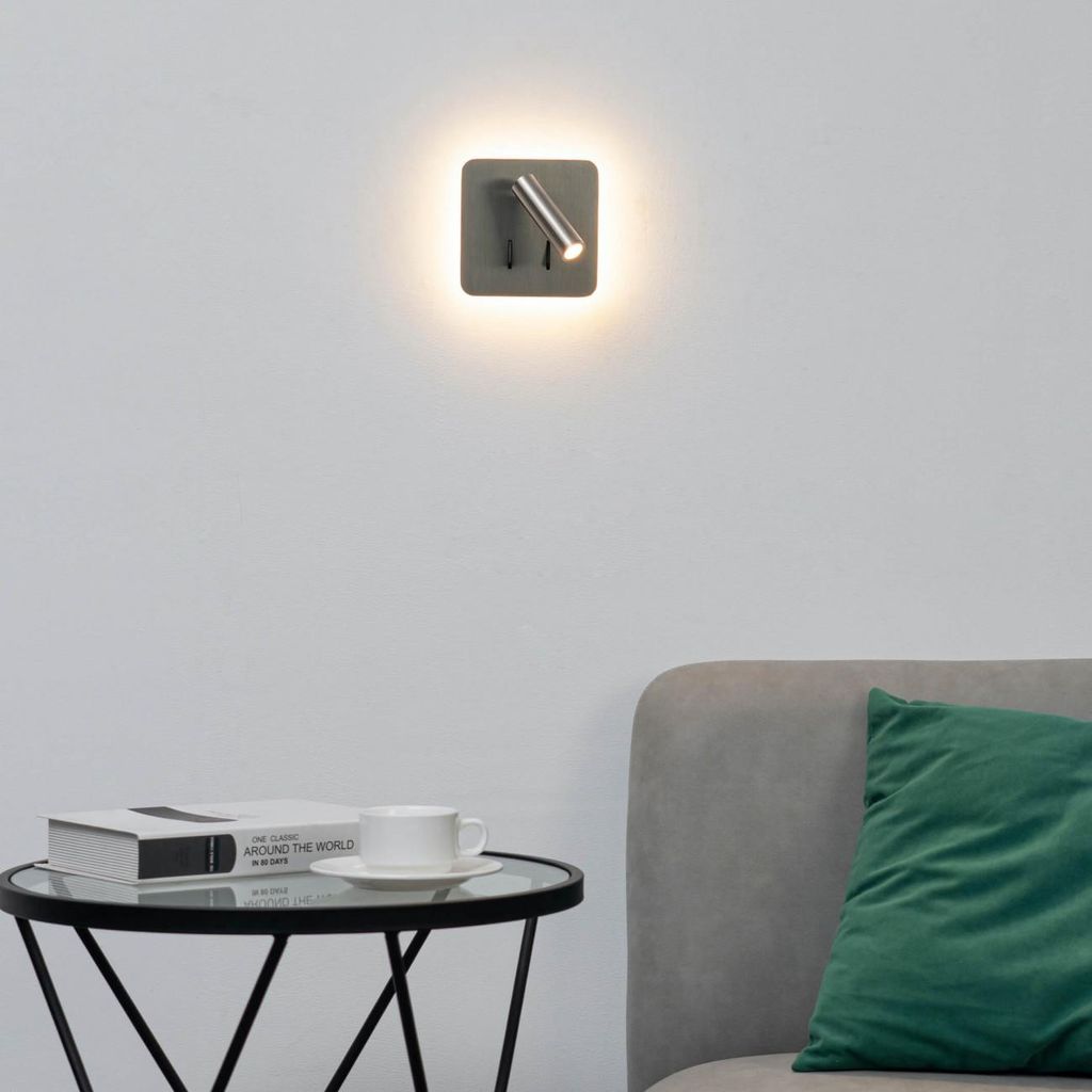 KOSILUM - Wandleuchte, Aluminium und Acryl - Silber/Chrom - Produktbild 