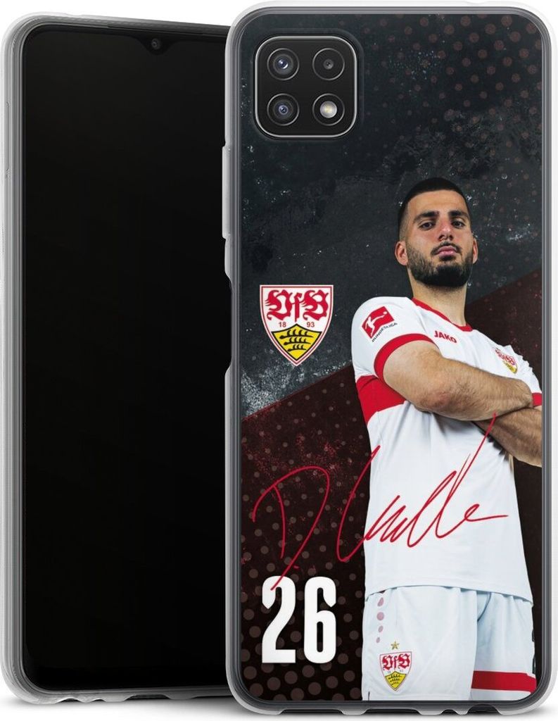 DeinDesign Handyhülle für Samsung Galaxy A22 5G Silikon Hülle Case Smartphone Schutzhülle Offizielles Lizenzprodukt VfB Stuttgart Deniz Undav