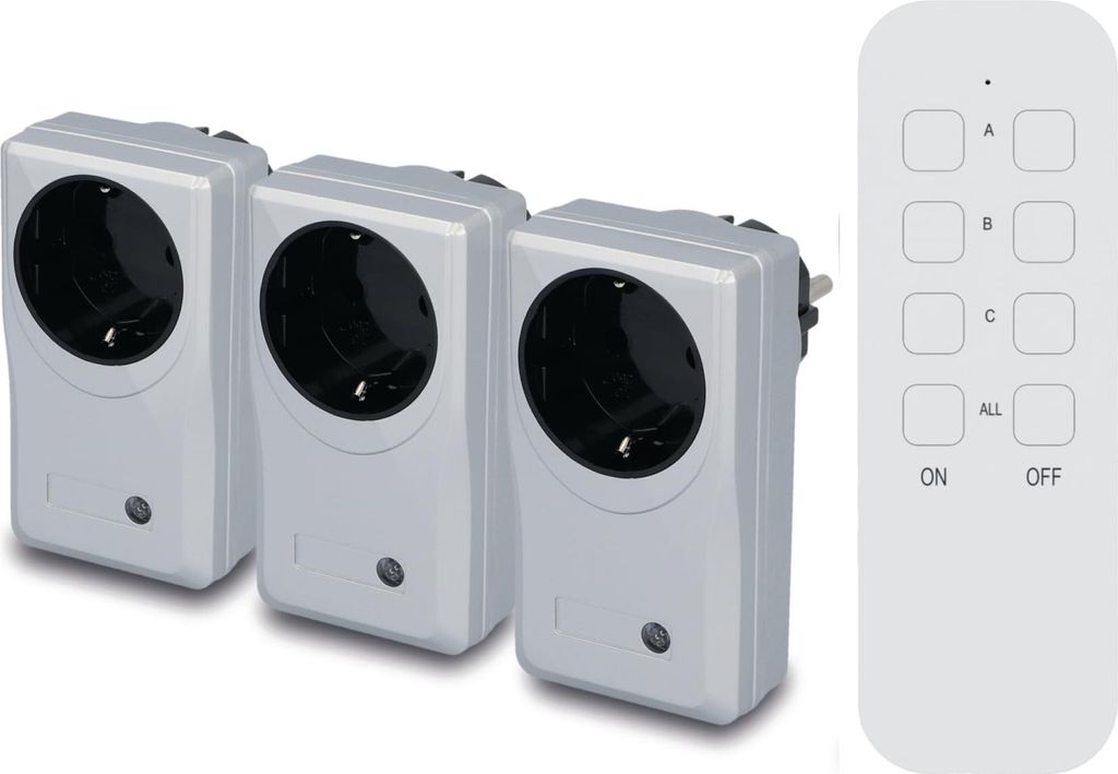 Set di interruttori radiocomandati 3+1 Micro argento (1 pz) Immagine del prodotto 