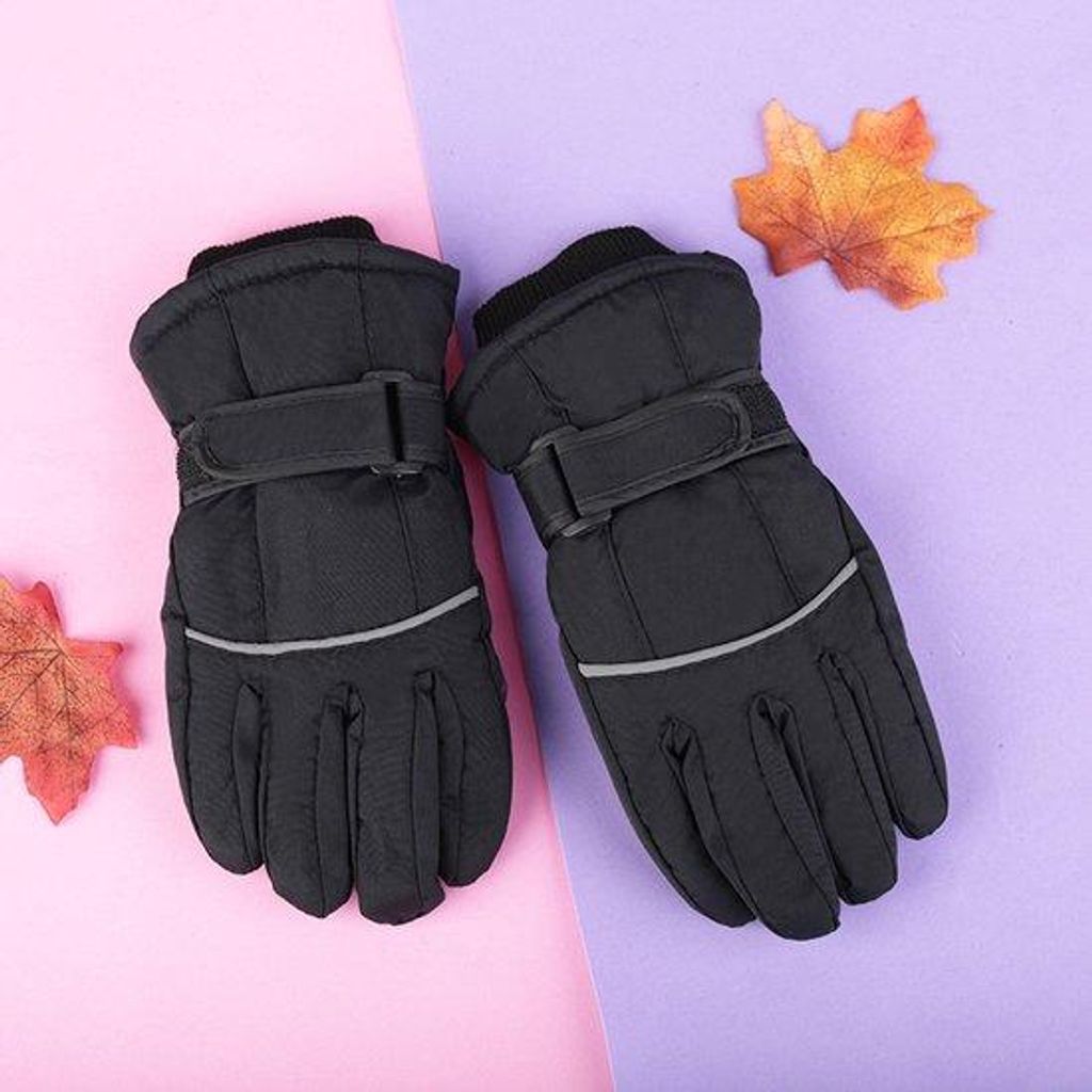 Winterhandschuhe für Kinder, geeignet für Skifahren, Snowboarden und Schneeräumen – Wasserdichte, winddichte und warme Außenhaut und Handflä...
