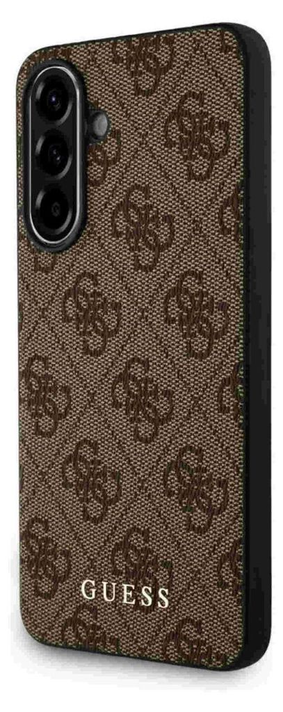 Housse Galaxy A56 Guess simili cuir marron motif classic Image du produit 