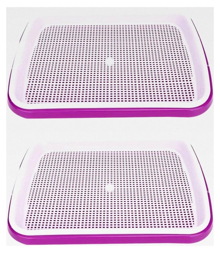 2 Stück Sprouting Tablett Doppelschicht Hydroponik Blume Pflanze Saatgut Keimung Tablett mit kleinen Löchern für Indoor Gardening