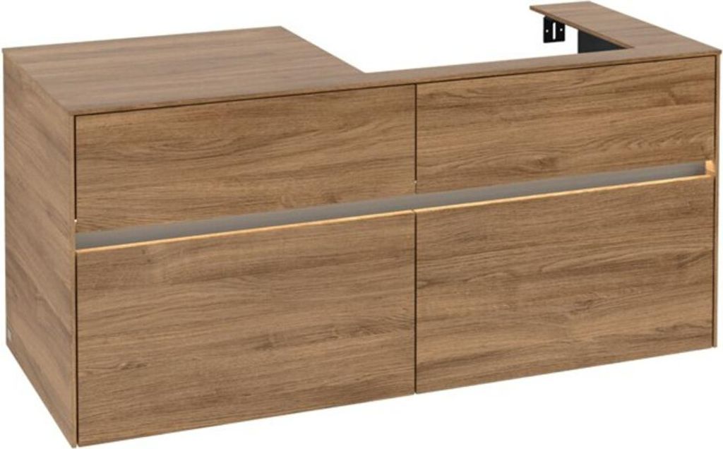 V&B Waschtischunterschrank Collaro 120x54,8x50cm, WT r, LED 8,8 W, Kan Oa