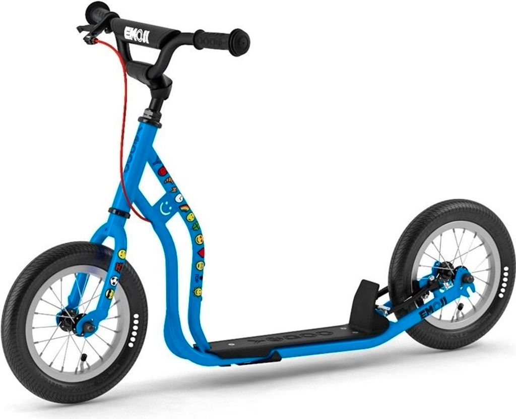 Tretroller Kinderroller Yedoo Mau Emoji 12/12 Scooter Roller Cityscooter blau