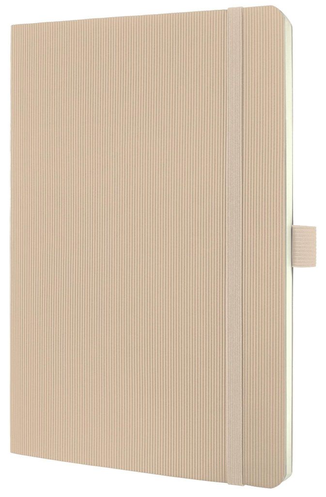 SIGEL CO332 Notizbuch Conceptum, Softcover, ca. A5, kariert, beige, 194 S.