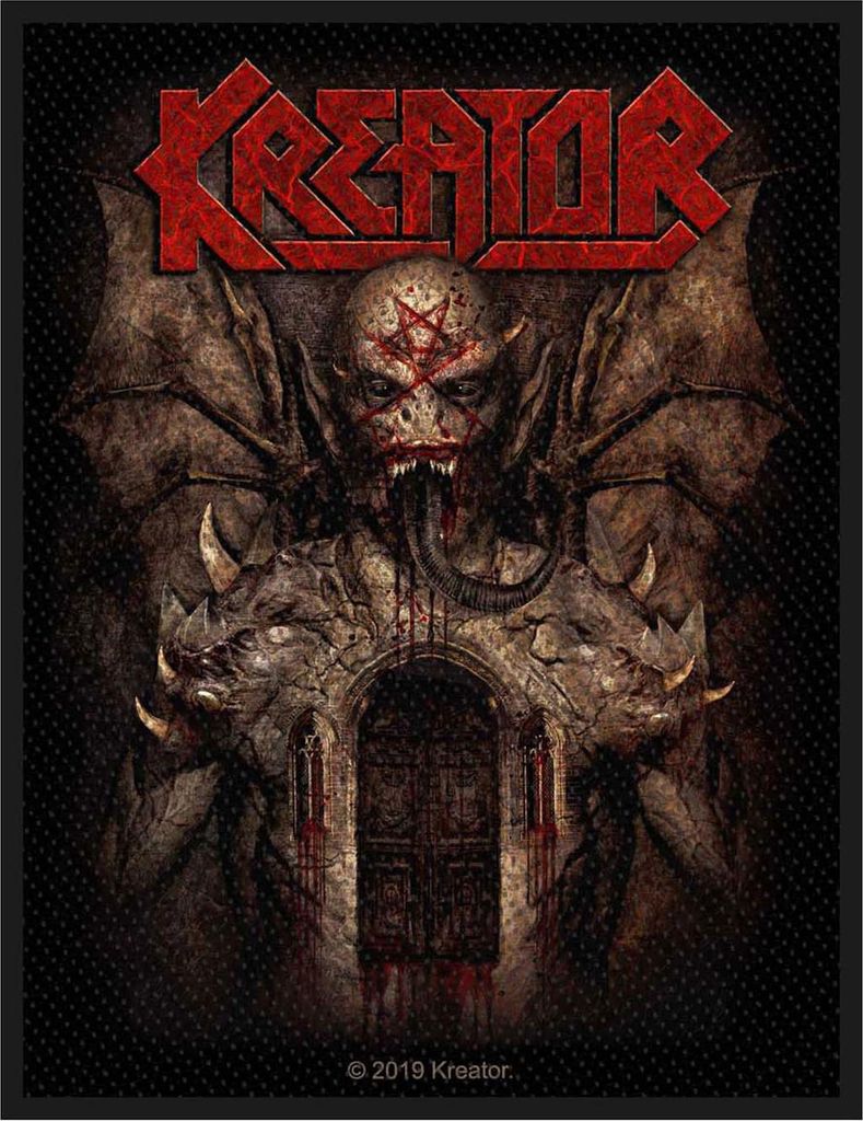 Kreator - Patch "Gods Of Violence", gewebter Stoff RO8085 (Einheitsgröße) (Schwarz/Braun)