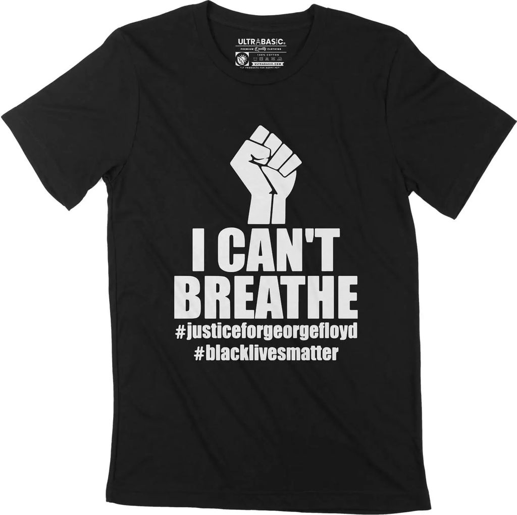 Herren Grafik T-Shirt Ich kann nicht atmen Gerechtigkeit für George Floyd blm – I Can't Breathe Justice For George Floyd Blm – Öko-Verantwort...