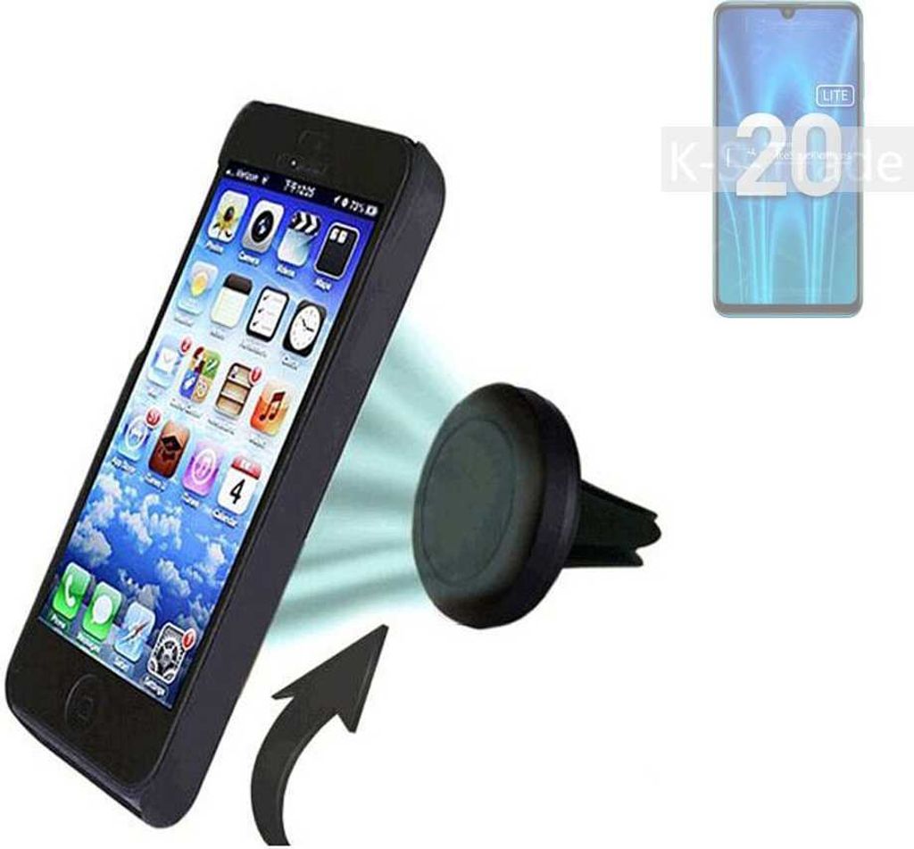 K-S-Trade Kompatibel mit Huawei Honor 20 Lite Russia Auto Handy Halterung KFZ Halter Lüftungsgitterhalterung Air Vent mount Smartphone Halter