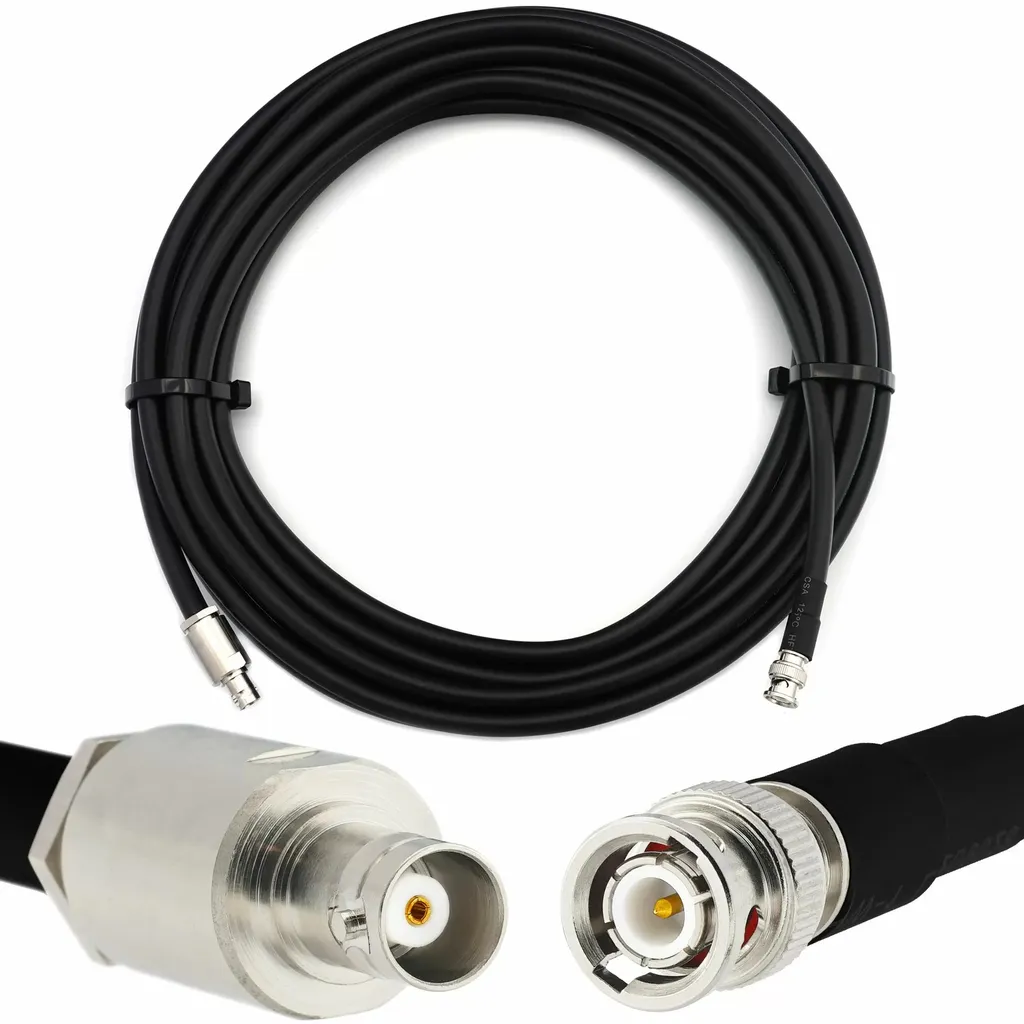 Cavo LMR400 UltraFlex 1m BNC Maschio-Femmina: Bassa Perdita per Radio Ham
