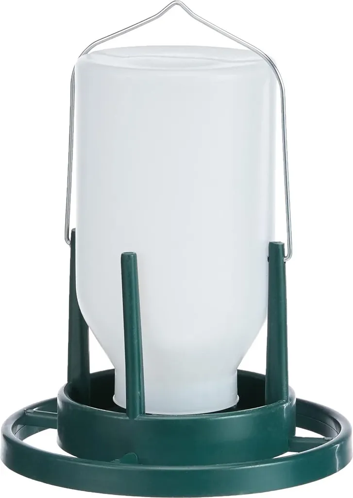 Distributeur nourriture volière pour oiseaux - 1000 ml - 20 cm Gris