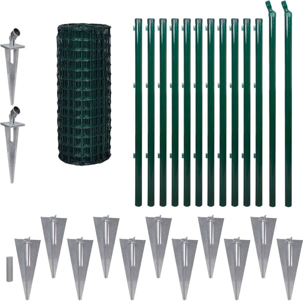 vidaXL Clôture européenne acier 25 x 1 m vert Image du produit 