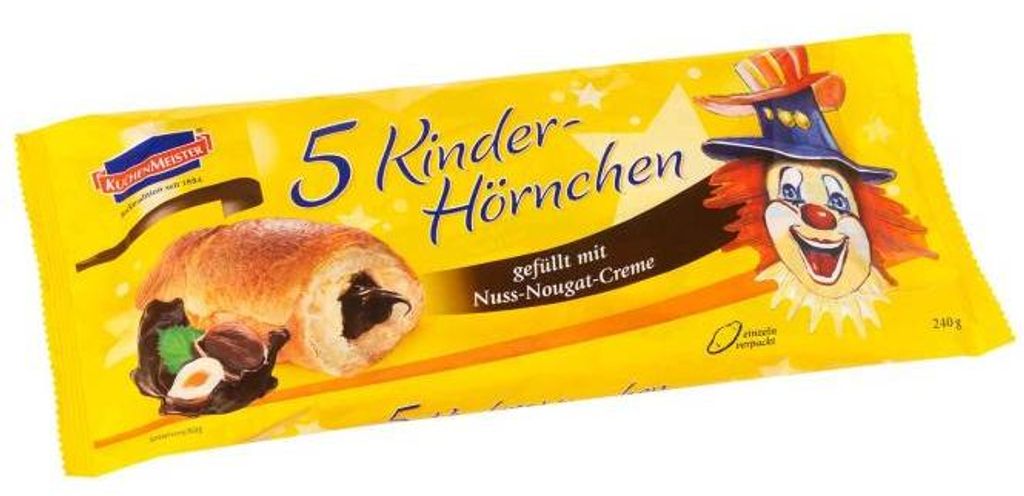 KuchenMeister Kinder-Hörnchen Nuss-Nougat-Creme 5x48g Produktbild 