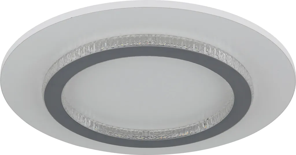 Plafonnier LED CCT Anti-Éblouissement à Cristaux Gris Blanc D 35 cm