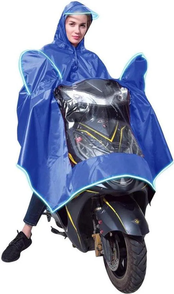 Protection pluie moto et scooter pour rouler au sec - Cape noire 1pc